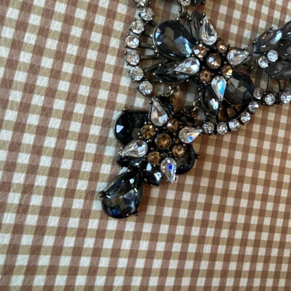 Cara Couture Signed Statement Chain Necklace Ston… - image 5